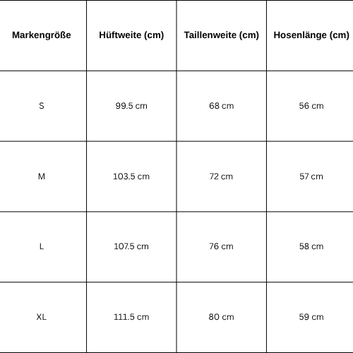 Size Guide for Bella Hadid Jorts